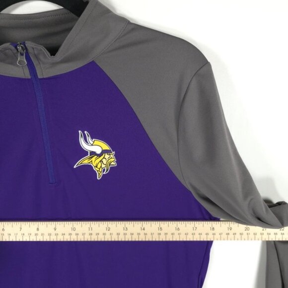 NFL TEAM APPAREL WOMENS VIKINGS TX3 COOL W443 Intensity 1/4‎ Zip Pullover LG - Picture 5 of 11